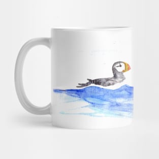 horned puffin Mug